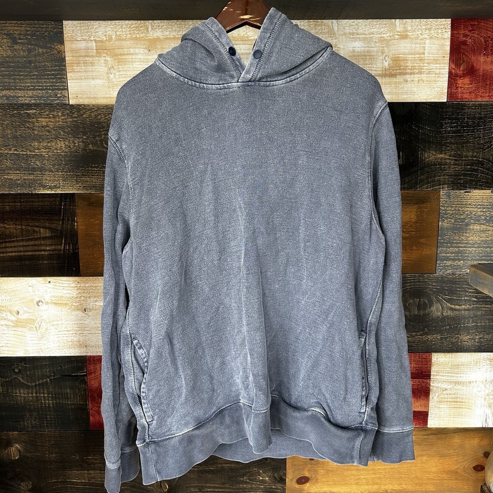 Outerknown Cotton Overdyed Hoodie Gray Size Large Sweatshirt Cotton